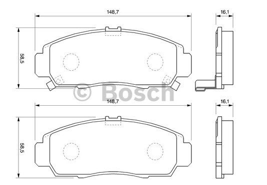 HONDA CIVIC FB7 ÖN BALATA TAKIM 149MM ACCORD 2008- FR-V 2004- 45022TR0E51 45022S0KA01