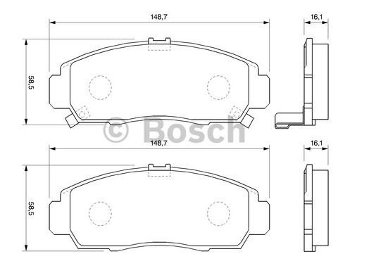 HONDA CIVIC FB7 ÖN BALATA TAKIM 149MM ACCORD 2008- FR-V 2004- 45022TR0E51 45022S0KA01