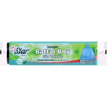 STAR ÇÖP POŞETİ BATTAL BOY 10 ADET 75X90CM