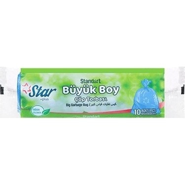 STAR ÇÖP POŞETİ BÜYÜK BOY 10 ADET 65X80CM